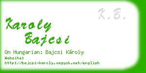 karoly bajcsi business card